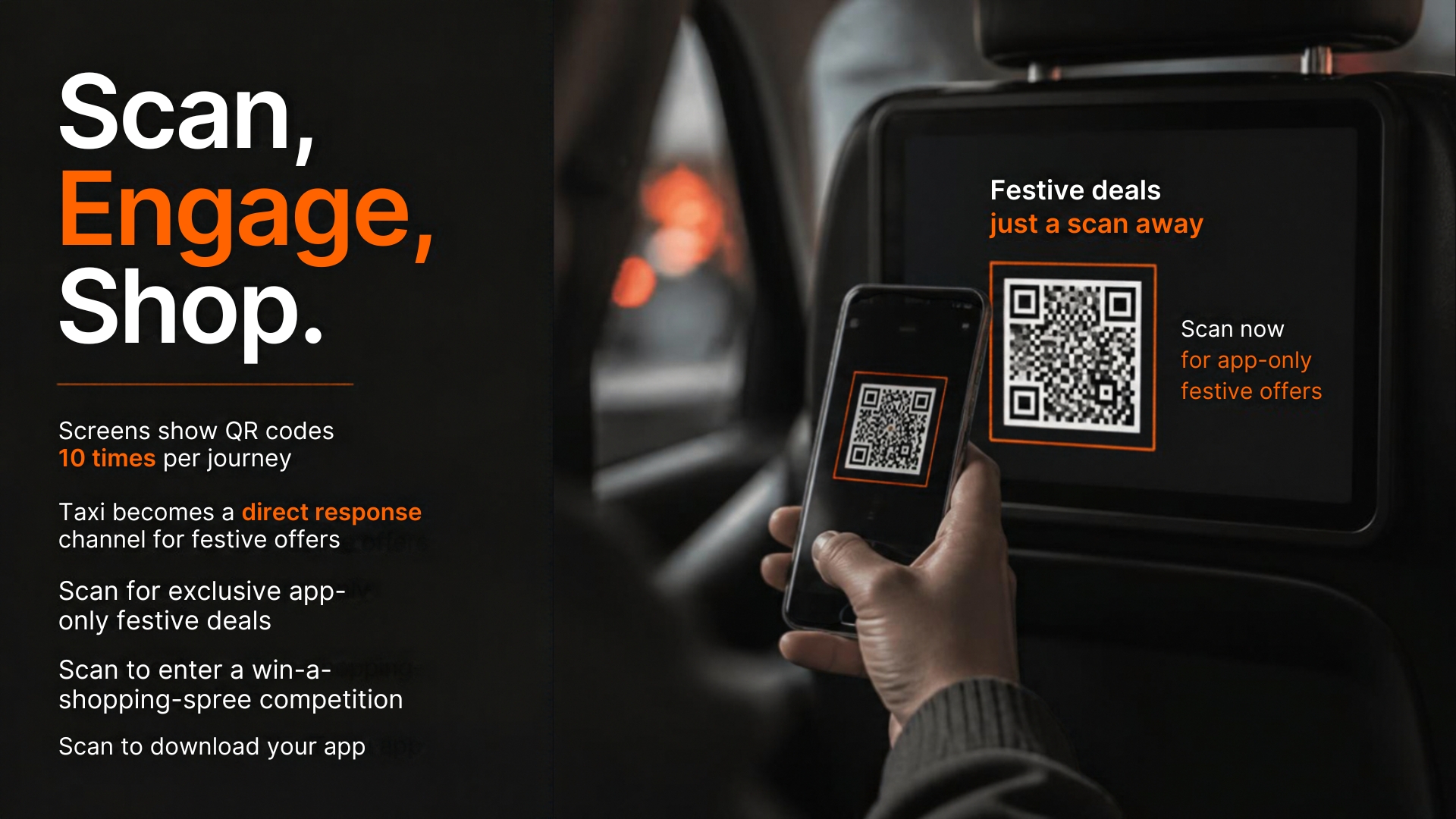 Scan, Engage, Shop – QR Codes on Taxi Screens Drive Direct Response