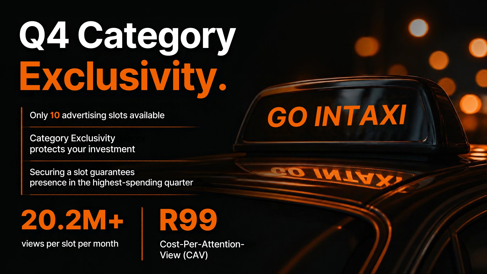 Q4 Category Exclusivity – Only 10 Advertising Slots Available